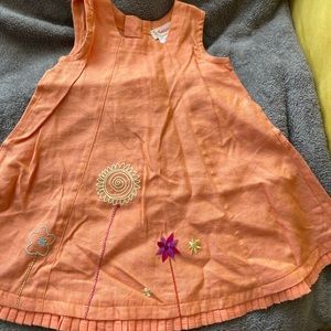 Catimini orange linen dress